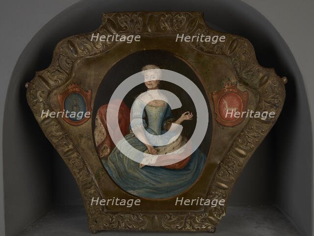 Coffin Portrait of a Lady of Krzywda and Boncza Coats of Arms, around the mid-18th century. Creator: Unknown.