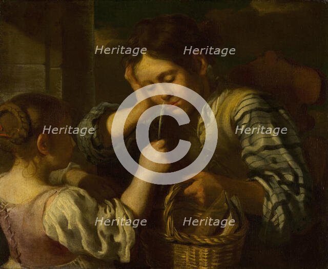 Girl Teasing a Boy. Creator: Bernhard Keil.