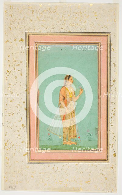 Beauty Holding a Flower, , mid-17th century. Creator: Unknown.