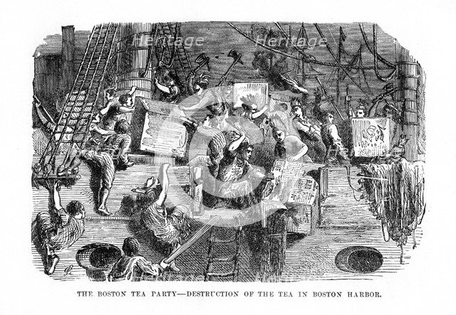 The Boston Tea Party,16 December 1773, (1872). Artist: Unknown