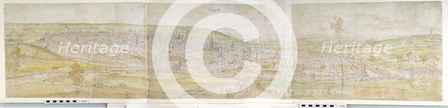Panoramic View of Brussels from the North, 1558. Artist: Anthonis van den Wyngaerde.