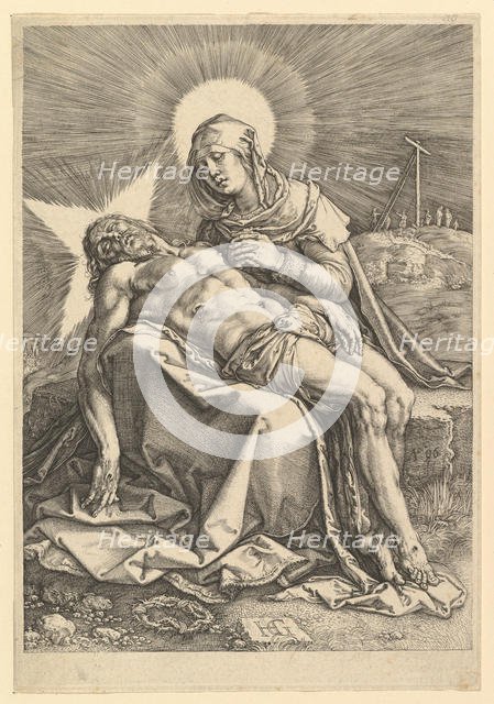 Pietà, 1596. Creator: Hendrik Goltzius.