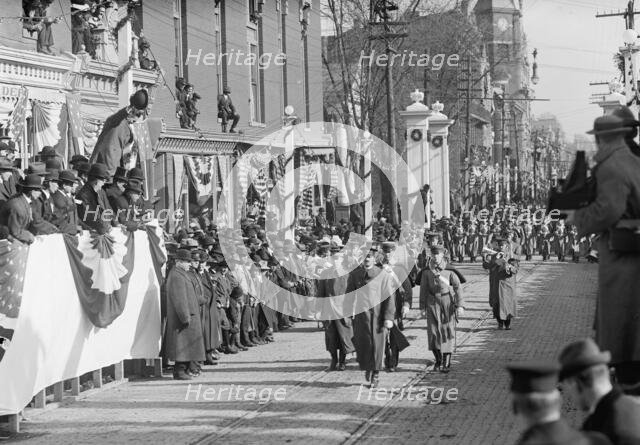 Parade with Reviewing Stand, between 1910 and 1917. Creator: Harris & Ewing.