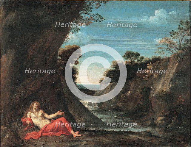 Landscape with the penitent Magdalene, Between 1601 and 1641. Artist: Carracci, Annibale (1560-1609)
