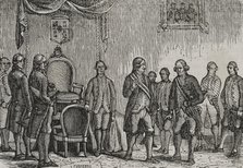 Anger of King Charles IV with the Count of Aranda, War of Roussillon, (1793-1795), 1851.  Creator: Unknown.