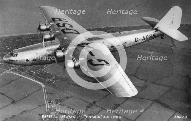 'Imperial Airways Ltd Ensign Air Liner', c1930s. Artist: Unknown