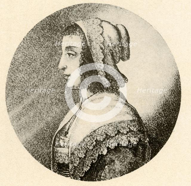 'An English woman in a coif and kerchief trimmed with Vandyke lace', 1640, (1937). Creator: Unknown.