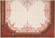 Design for a ceiling, second half 19th century. Creators: Jules-Edmond-Charles Lachaise, Eugène-Pierre Gourdet.