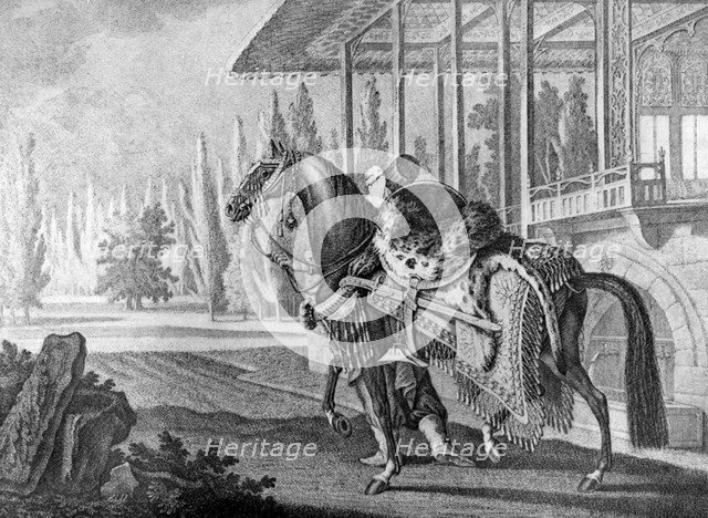 Turkish Pasha's Arabian hack, 1722 (1938). Artist: Unknown