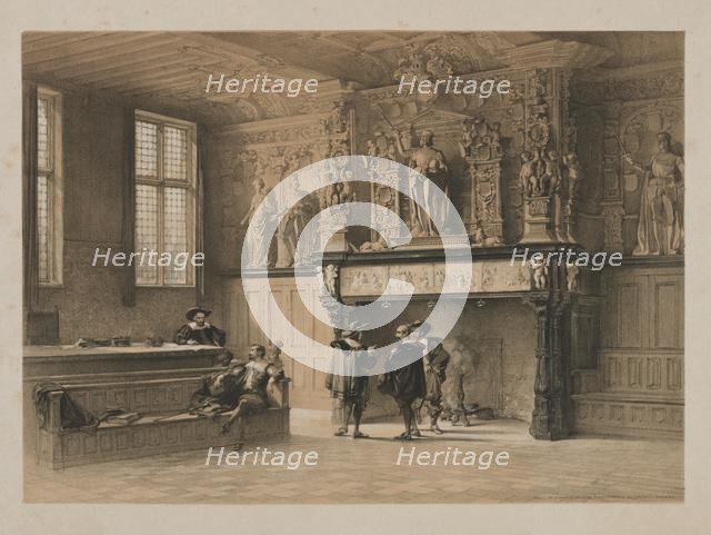 Sketches in Belgium and Germany, Volume I: Hall of Justice of the Magistrates du Franc, Bruges, 1840 Creator: Louis Haghe (British, 1806-1885); Hodgson & Graves, 6 Pall Mall, London.
