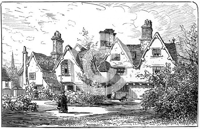 The house of Dr John Hall, Statford-upon-Avon, Warwickshire, 1885.Artist: Edward Hull