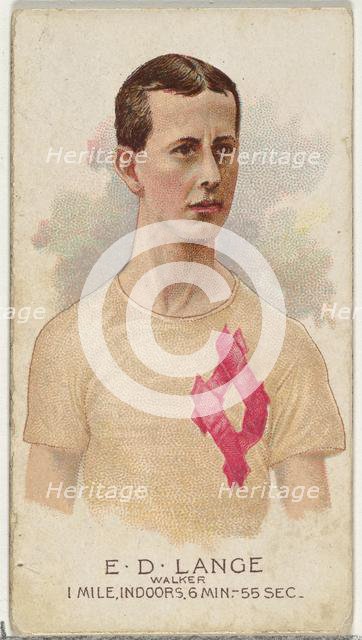 E.D. Lange, Walker, from World's Champions, Series 2 (N29) for Allen & Ginter Cigarettes, ..., 1888. Creator: Allen & Ginter.