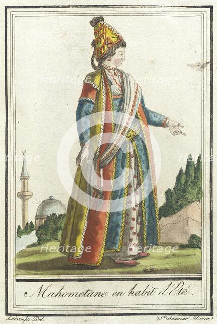 Costumes de Différents Pays, 'Mahometane en Habit d'Eté', c1797. Creator: Jacques Grasset de Saint-Sauveur.