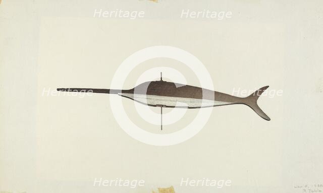 Swordfish Weather Vane, 1938. Creator: Robert Pohle.