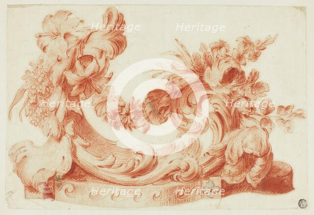 Ornamental Design with Flowers, n.d. Creator: Unknown.