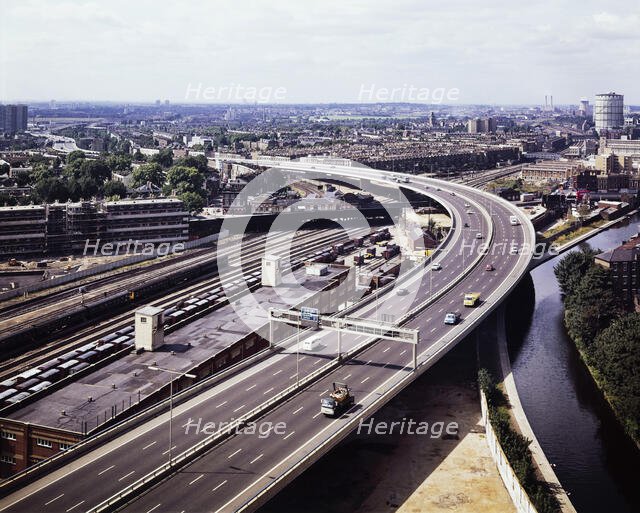 Westway Flyover, A40, Paddington, City of Westminster, London, 01/09/1971. Creator: John Laing plc.