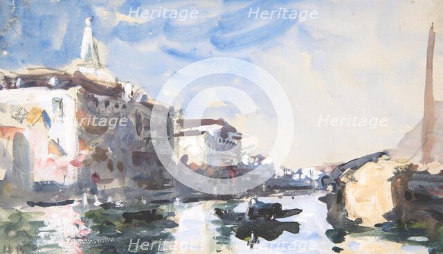 Scene on the Grand Canal, Venice, 19th century. Creator: Hercules Brabazon Brabazon.