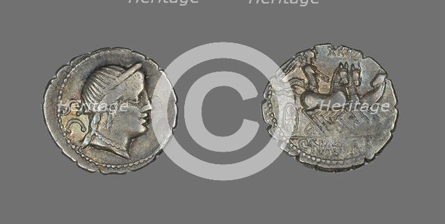 Denarius Serratus (Coin) Depicting the Goddess Venus, about 79 BCE. Creator: Unknown.