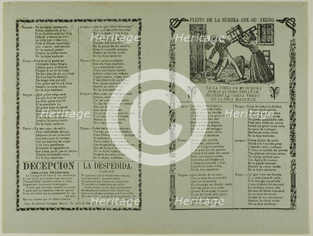 Pleito de la suegra con su yerno (Fight of the Mother-in-Law With Her Son-in-Law), n.d. Creator: Manuel Manilla.