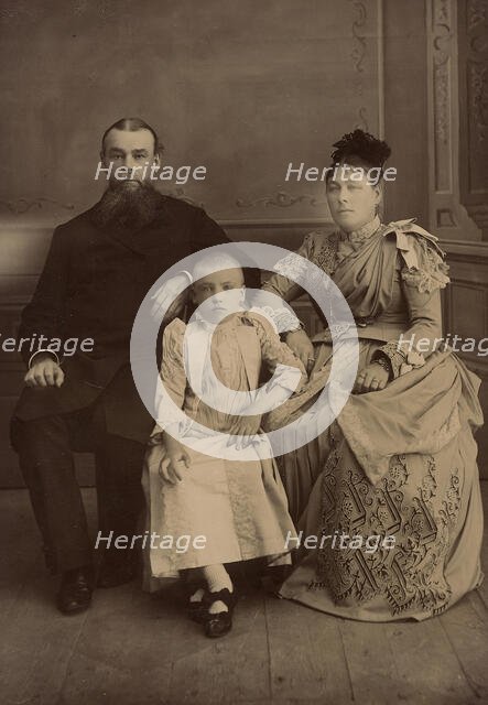 Group photo of the family of merchant Egorov Alexander Mikhailovich, 1880.  Creator: Unknown.