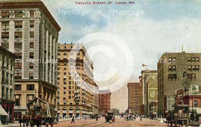 Twelfth Street, St Louis, Missouri, USA, 1915. Artist: Unknown