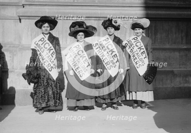 Strike pickets, 1910. Creator: Bain News Service.