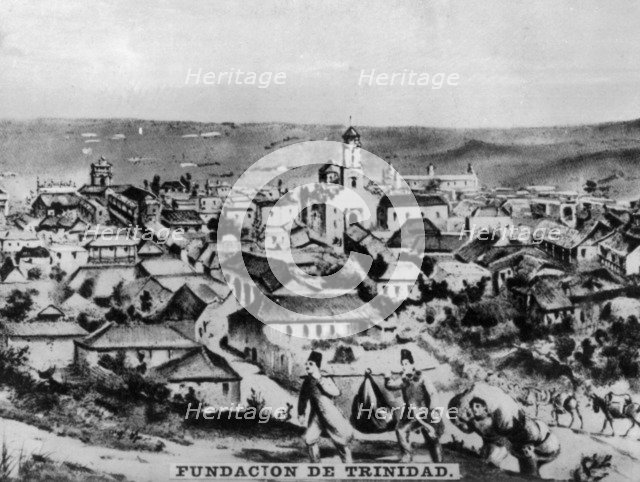 Foundation of Trinidad, (1534), 1920s. Creator: Unknown.