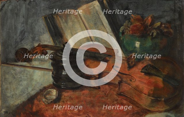 Still life with a violin, 1876.