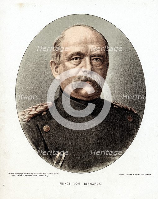Otto von Bismarck, German statesman, c1880. Artist: Unknown