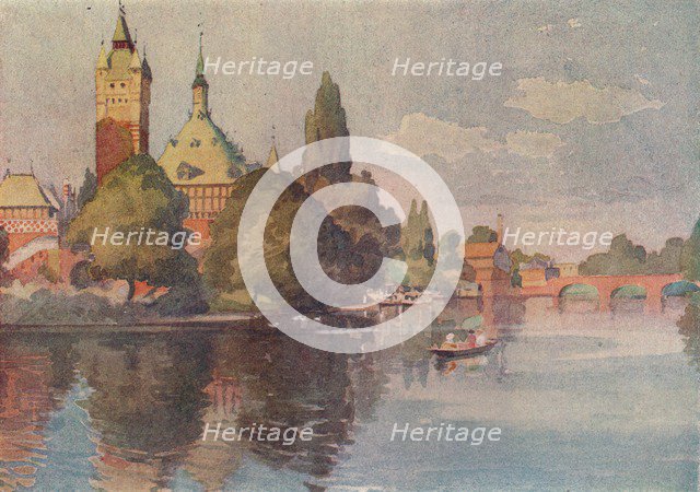 'The Shakespeare Memorial Theatre, Stratford On Avon', c1905. Artist: Buddig Anwylini Pughe.