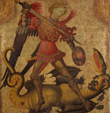 Saint Michael and the Dragon, ca. 1405. Creator: Spanish (Valencian) Painter (active in Italy, early 15th century).