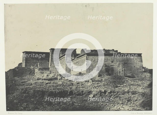 Grand Temple d'Isis à Philoe, Vue Générale Prise du Nord; Nubie, 1849/51, printed 1852. Creator: Maxime du Camp.