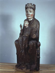 Virgin and Child, polychromed and gold varnished carving from 12th century. It comes from the par…