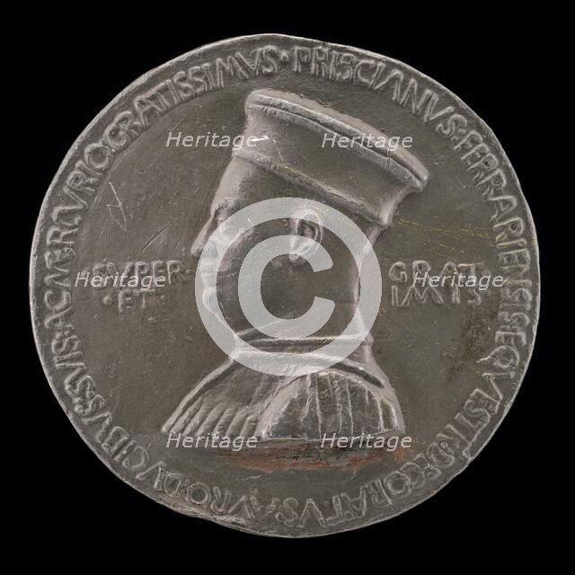 Pellegrino Prisciani, c. 1435-1518, Man of Letters and Agent of the Estensi [obverse], 1473. Creator: Sperandio Savelli.