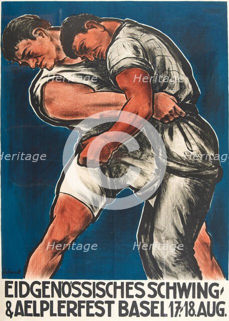 Swiss National Wrestling and Alpine Festival, Basel, c1935. Creator: Wenk, Wilhelm (Willi) (1890-1956).