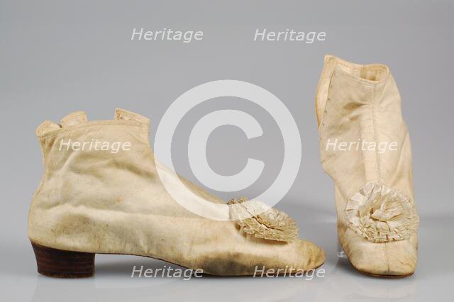 Walking boots, American, 1855-65. Creator: Unknown.