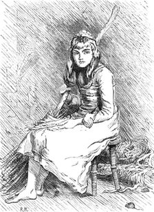 Sketches of pictures in the Royal Academy Exhibition: Cinderella, J. E. Millais, R.A., 1881. Creator: R. H..