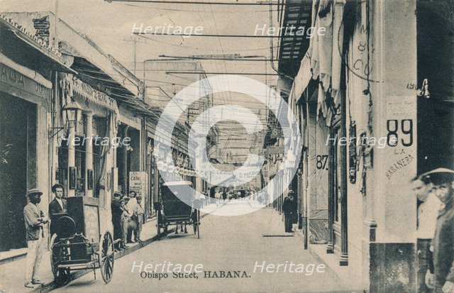 'Obispo Street, Habana', c1910. Artist: Unknown.