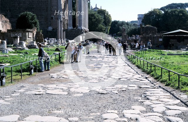 Paved Roman street. Artist: Unknown