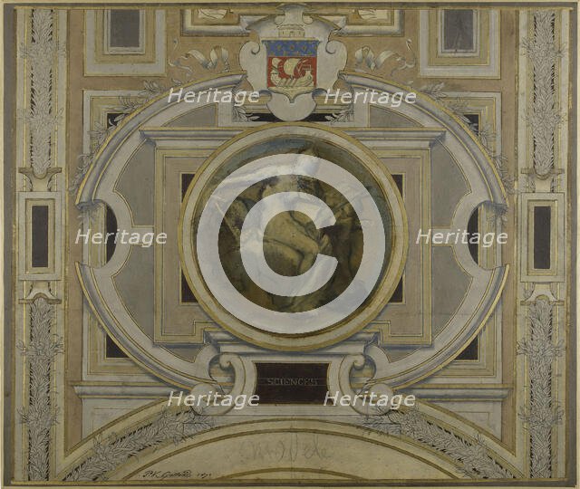 Esquisse pour la galerie des Métiers de l'Hôtel de Ville : Sciences, 1890. Creator: Pierre Victor Galland.