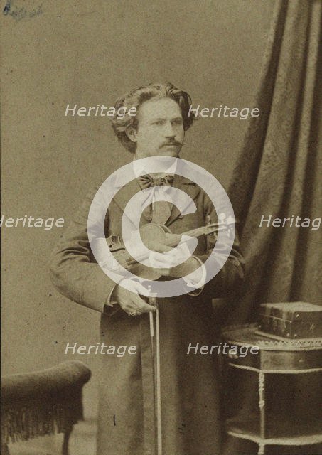 Portrait of the violinist and composer Frantisek Ondricek (1857-1922), 1882-1883. Creator: Anonymous.