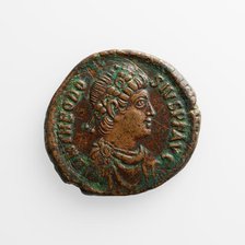 Centenionalis with Theodosius I, A.D. 379-395. Creator: Unknown.