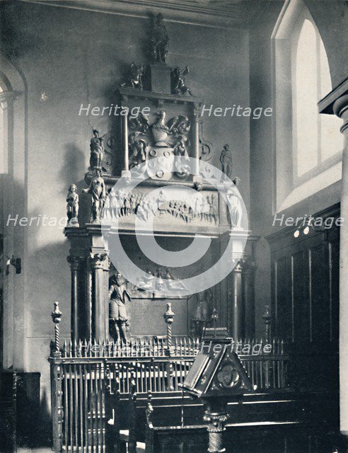 'Charterhouse. Thomas Sutton's Monument in the Chapel', 1925. Artist: Unknown.