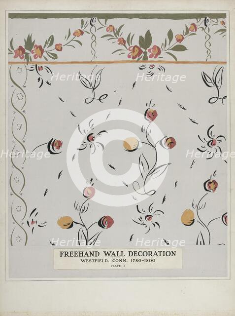 Hand Painted Wall (Detail), c. 1938. Creator: Martin Partyka.