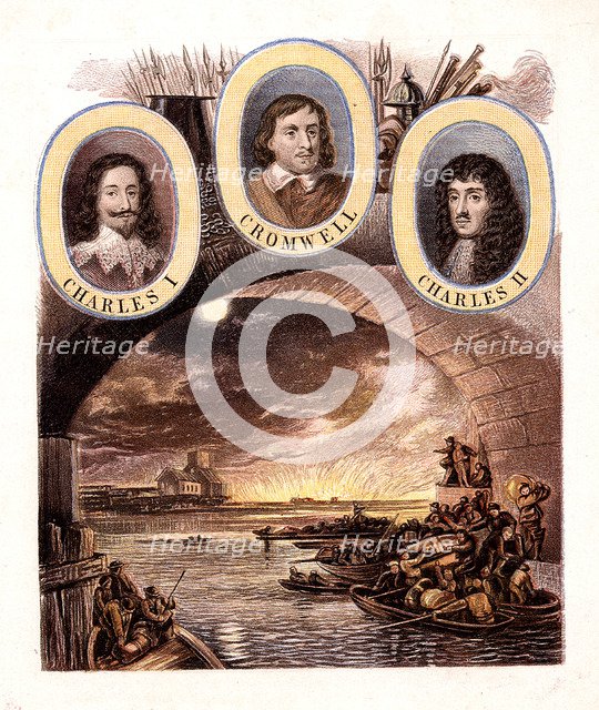 Great Fire of London, 1666 (c1865). Artist: Kronheim & Co