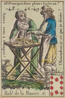 Hab.t de la Russie from Playing Cards (for Quartets) 'Costumes des Peuples Étrangers'..., 1700-1799. Creator: Anon.