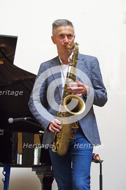 Dave O’Higgins, Darius Brubeck Quartet, NJA Fundraiser, Loughton Methodist Church, Essex, Sep 2021. Creator: Brian O'Connor.