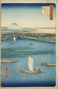 The Parting Depth of the Three-pronged River (Mitsumata Wakarenofuchi), from the series..., 1857. Creator: Ando Hiroshige.