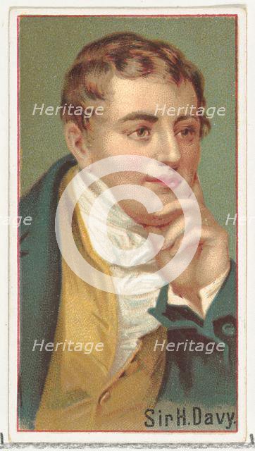 Sir H. Davy, printer's sample for the World's Inventors souvenir album (A25) for Allen & G..., 1888. Creator: Allen & Ginter.