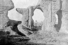 Ruined walls of the Enchanted Garden, just outside Samarra City, Iraq, 1917-1919. Artist: Unknown